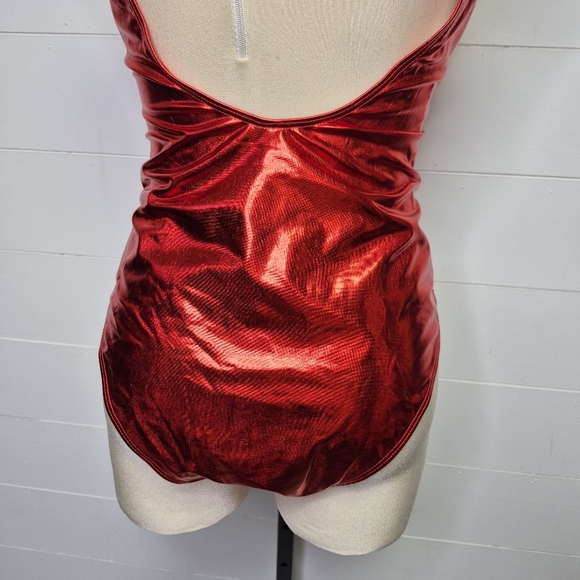 Shekini Metallic Red Low Back Swimsuit Size L - Picture 7 of 13